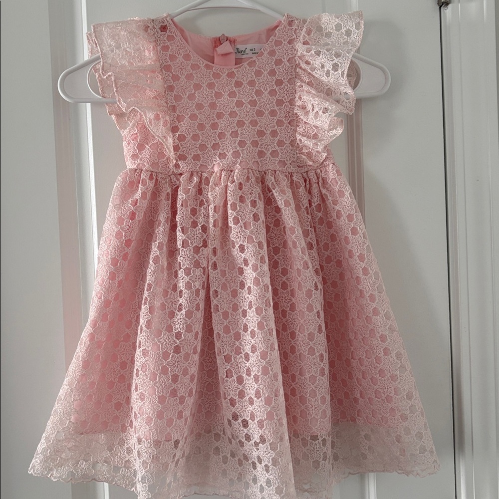 Girls Pink Ruffle Dress Size 3T